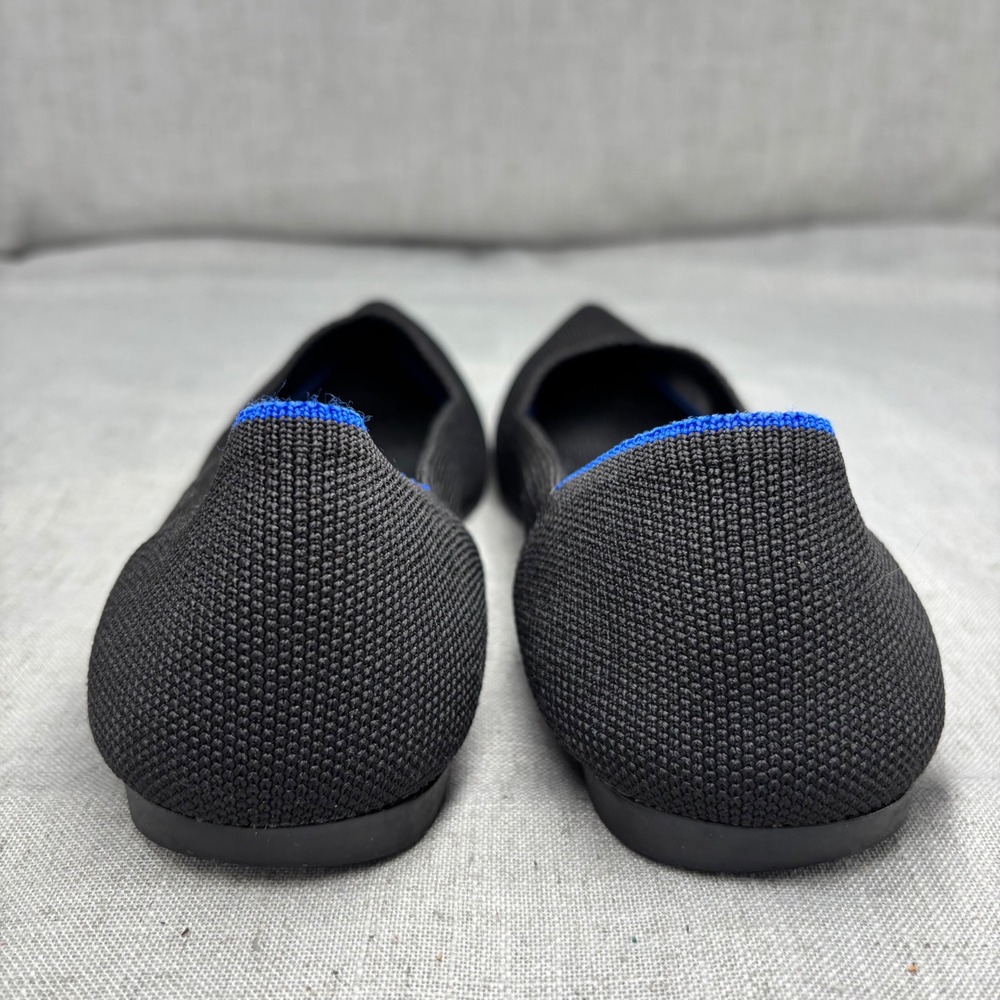 Rothy's The Point Shoes Black Solid Knit Pointed Toe Flats Women's Size 10 - Picture 6 of 12